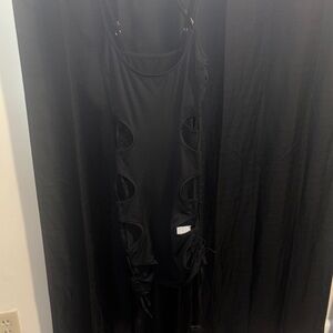 Chic Black Cut-Out Swimsuit Cover Up